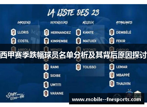 西甲赛季跌幅球员名单分析及其背后原因探讨 西甲赛季跌幅球员名单分析及其背后原因探讨
